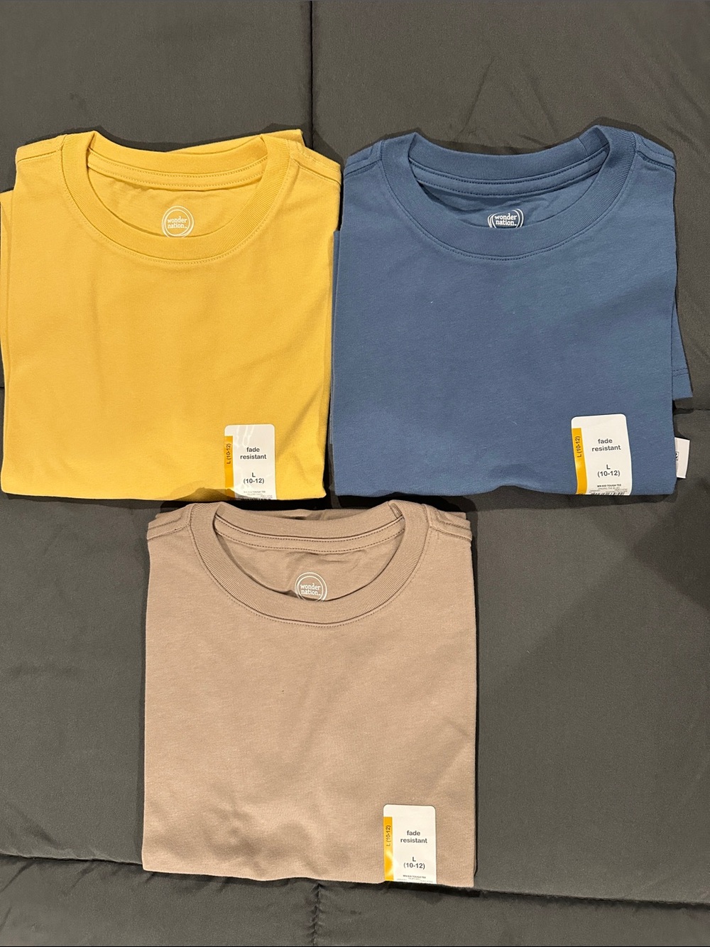 wonder nation Short Sleeve Crew Tees - Yellow, Blue, Tan